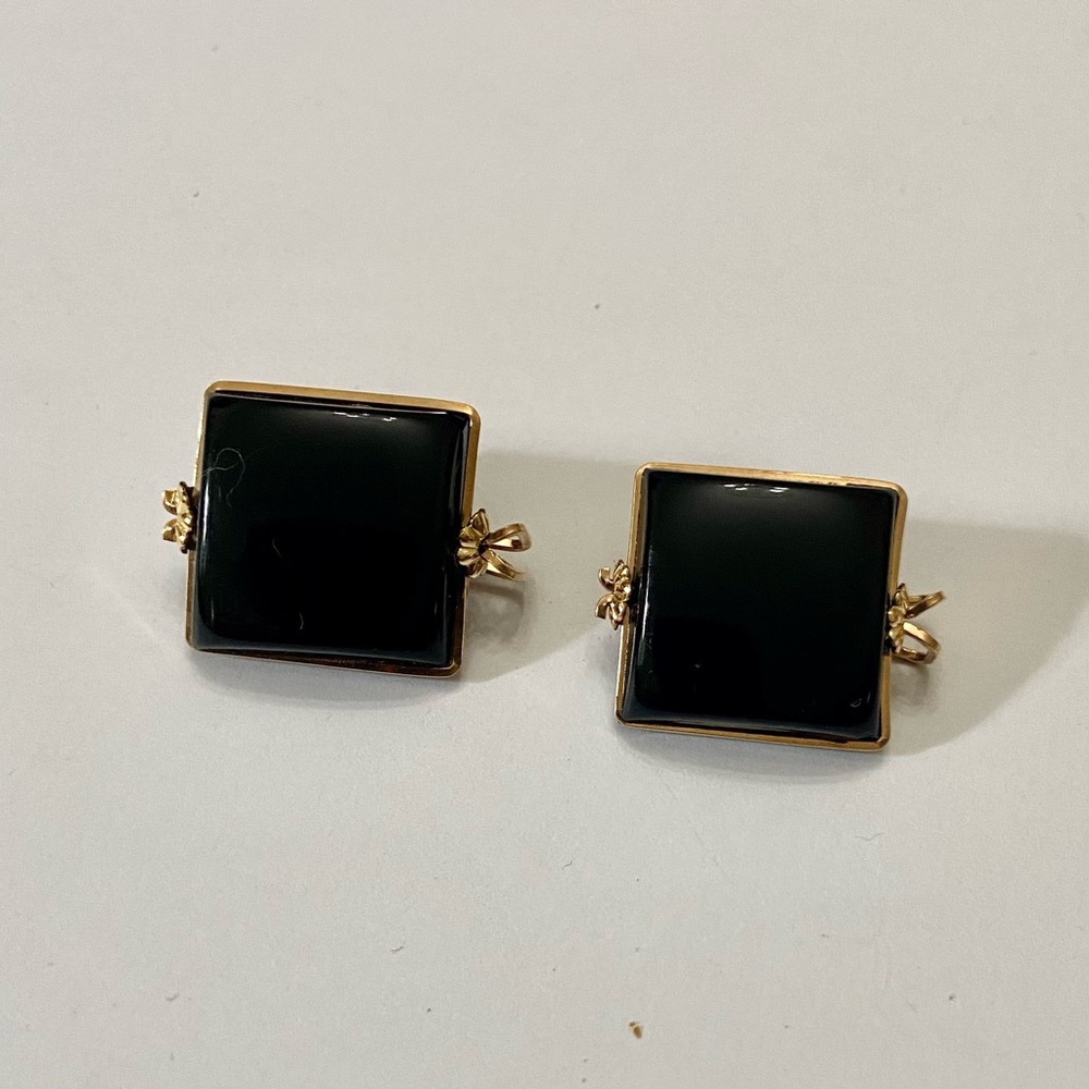 Vintage,  Gold and Black Thermoset Parure Set- Necklace, Bracelet and Earrings - Picture 13 of 15